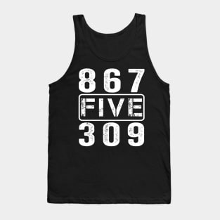 Retro Vintage Eighties Tee 8675309 Nostalgic and Funny 80's Tank Top